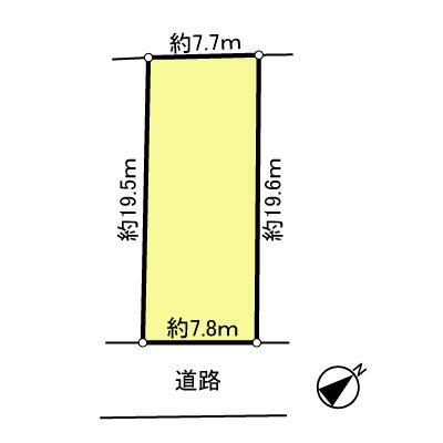 若葉台６（西可児駅）　５４０万円 土地価格540万円、土地面積153.47m<sup>2</sup> 地形図