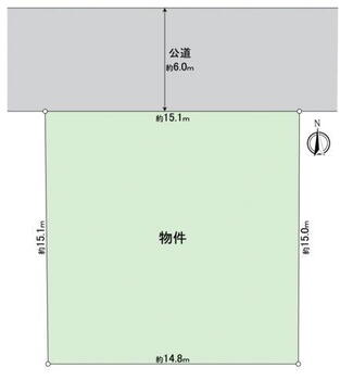 丁子田　３４８０万円 土地価格3480万円、土地面積226.31m<sup>2</sup> 間取り