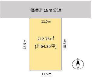 五ケ丘３（上挙母駅）　２３８０万円 土地価格2380万円、土地面積212.75m<sup>2</sup> 
