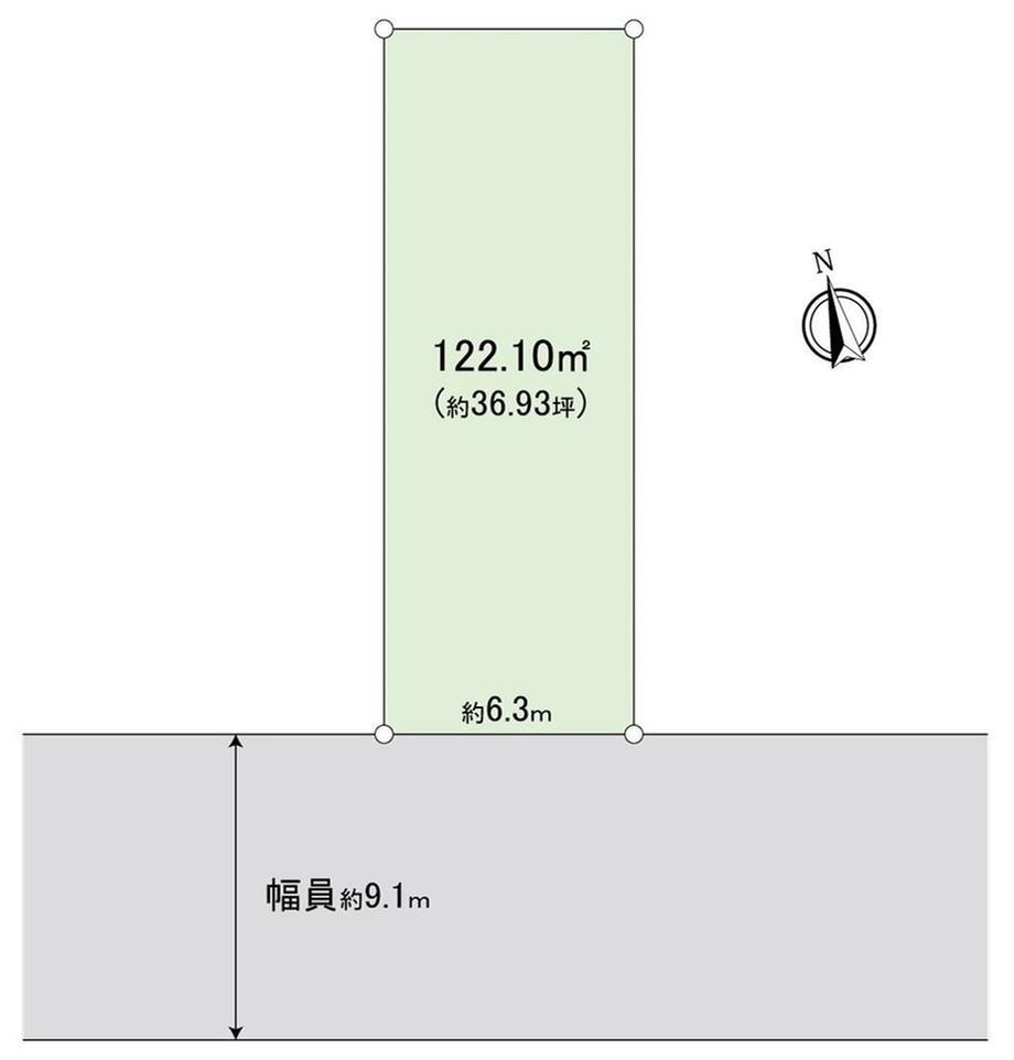 名港２（名古屋港駅）　２０８０万円 土地価格2080万円、土地面積122.1m<sup>2</sup> 地形図