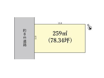 白塚町（白塚駅）　７４５万円 土地価格745万円、土地面積259m<sup>2</sup> 