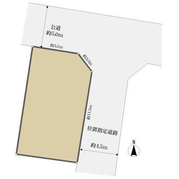 平子町西（旭前駅）　１２９０万円 土地価格1290万円、土地面積102.3m<sup>2</sup> 地形図