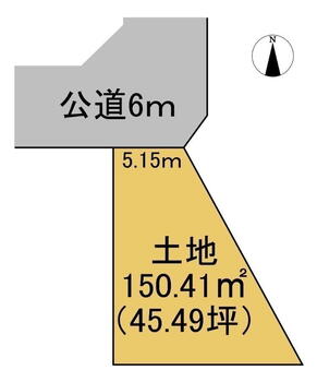 北及（西笠松駅）　６８０万円 土地価格680万円、土地面積150.41m<sup>2</sup> 