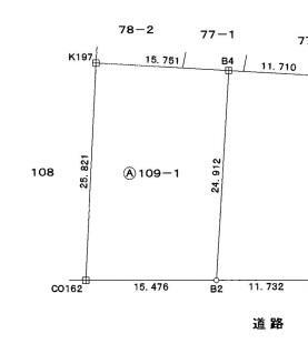 昭和区汐見町土地　約１２０坪 土地価格1億7800万円、土地面積395.73m<sup>2</sup> 南道路付き、１２０坪