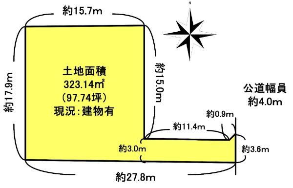 小幡３（喜多山駅）　３６８０万円 土地価格3680万円、土地面積323.14m<sup>2</sup> 