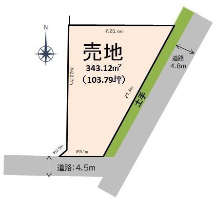 愛知県北名古屋市六ツ師高台 西春駅 土地 物件詳細