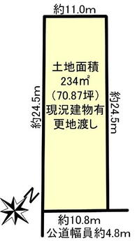 富吉１（富吉駅）　１９８０万円 土地価格1980万円、土地面積234m<sup>2</sup> 