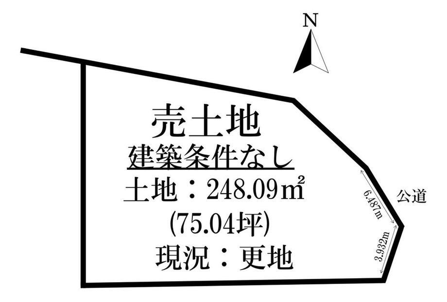 富塚町　１７８０万円 土地価格1780万円、土地面積248.09m<sup>2</sup> 【layout】
