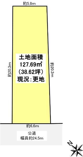 隼人町（いりなか駅）　７８００万円 土地価格7800万円、土地面積127.69m<sup>2</sup> 