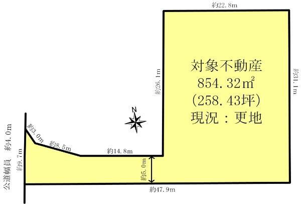 東境町住吉　６２００万円 土地価格6200万円、土地面積854.32m<sup>2</sup> 