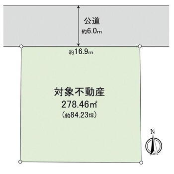 鈴鹿ハイツ（稲生駅）　６９０万円 土地価格690万円、土地面積278.46m<sup>2</sup> 間取図