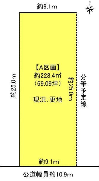 猪子石１　３９９０万円 土地価格3990万円、土地面積228.4m<sup>2</sup> 