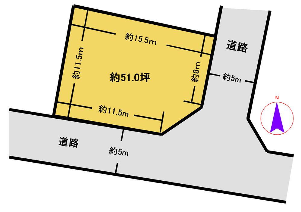 北江間　１０８０万円 土地価格1080万円、土地面積168.82m<sup>2</sup> 