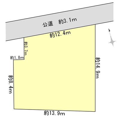 関町木崎（関駅）　３２５万円 土地価格325万円、土地面積181.1m<sup>2</sup> 