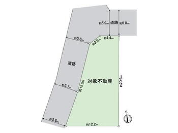 東野町西２　２４９０万円 土地価格2490万円、土地面積188.34m<sup>2</sup> 間取り
