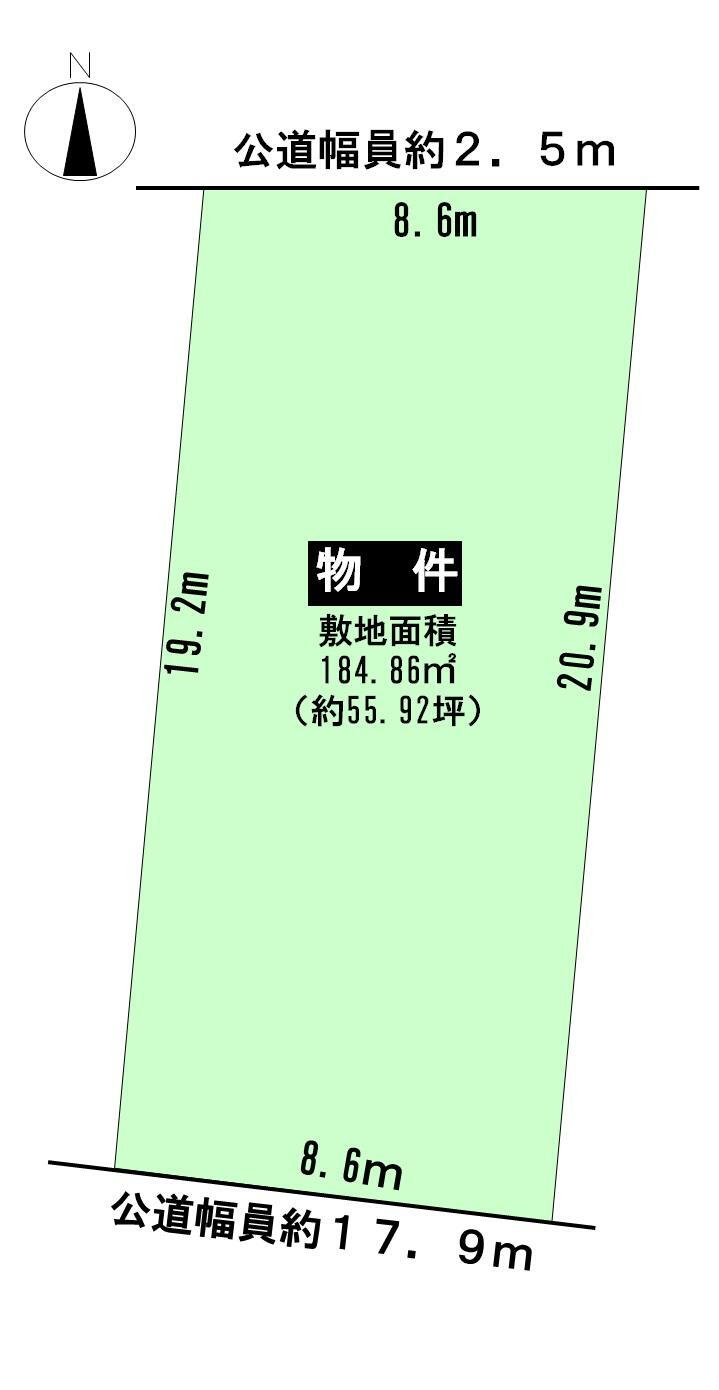 字烏杜（楽田駅）　１３８０万円 土地価格1380万円、土地面積184.86m<sup>2</sup> 