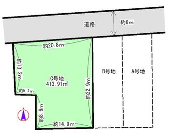 知多町３（勝川駅）　５５８０万円 土地価格5580万円、土地面積413.91m<sup>2</sup> 