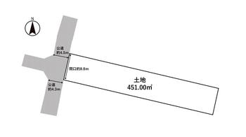 池田町（山口駅）　２６８０万円 土地価格2680万円、土地面積451m<sup>2</sup> 