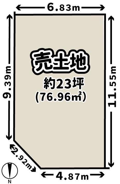 ドリームタウン桂乾町 土地価格2400万円、土地面積76.96m<sup>2</sup> 