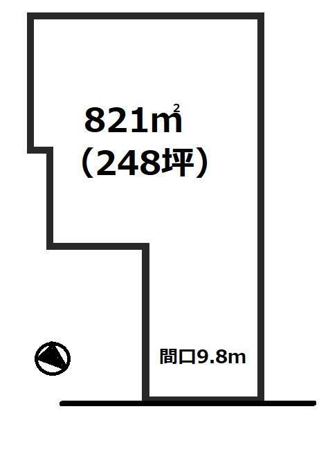 平田町（南彦根駅）　５８００万円 土地価格5800万円、土地面積821m<sup>2</sup> 施設用地としても最適です！<BR>敷地の奥にミサワホームの平屋が建っています！