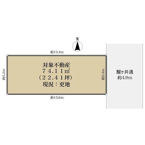 京都府京都市下京区要法寺町醒ケ井通綾小路下る 大宮駅 土地 物件詳細