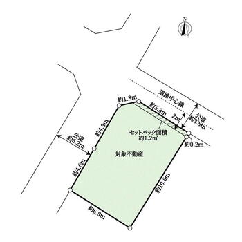 北白川下別当町（元田中駅）　２８８０万円 土地価格2880万円、土地面積74.63m<sup>2</sup> 地型図