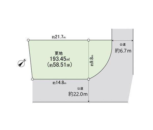 茶山台３（泉ケ丘駅）　２６４０万円 土地価格2640万円、土地面積193.45m<sup>2</sup> 間取り