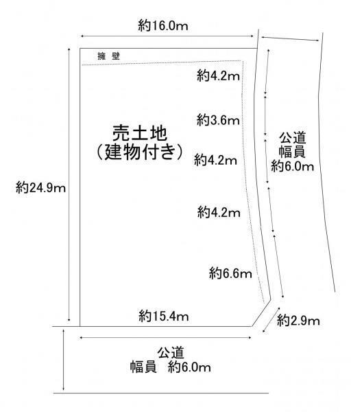 香里ケ丘１　４１８０万円 土地価格4180万円、土地面積396.76m<sup>2</sup> 