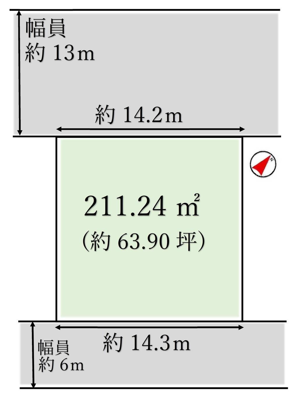 中山桜台６　２６００万円 土地価格2600万円、土地面積211.24m<sup>2</sup> 