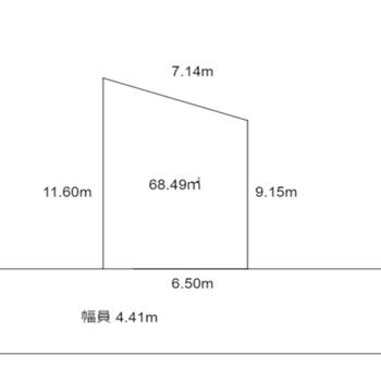 高鷲２（高鷲駅）　４００万円 土地価格400万円、土地面積68.49m<sup>2</sup> 