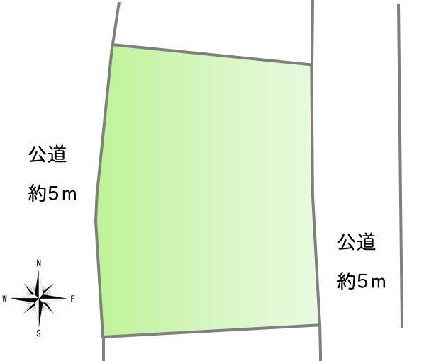御立東２　１９９０万円 土地価格1990万円、土地面積331.3m<sup>2</sup> 両面道路