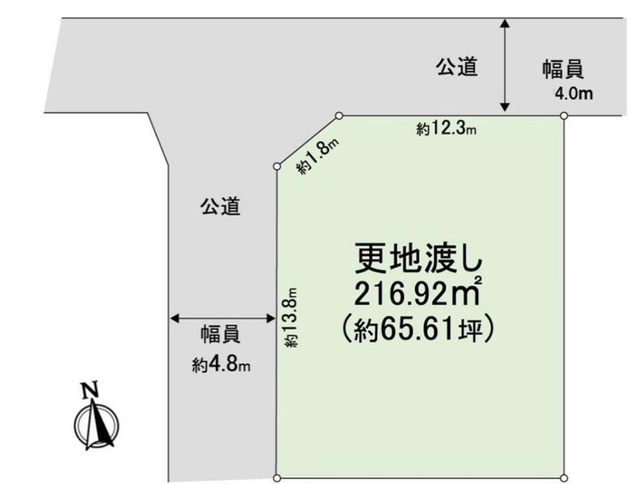 段上町５（仁川駅）　７３８０万円 土地価格7380万円、土地面積216.92m<sup>2</sup> 間取図