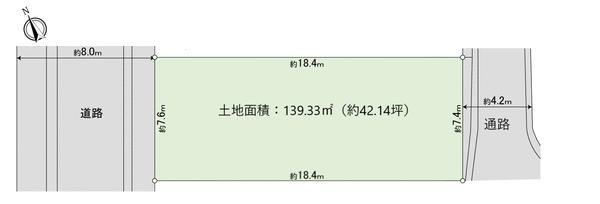 東鳴尾町１（東鳴尾駅）　４４８０万円 土地価格4480万円、土地面積139.33m<sup>2</sup> 間取り