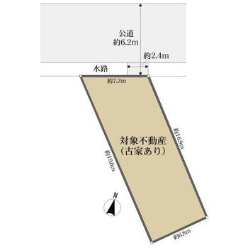 今寺　１２５０万円 土地価格1250万円、土地面積124.33m<sup>2</sup> 区画図