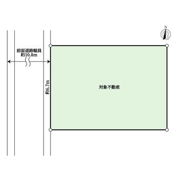 紫竹上竹殿町（北大路駅）　３９８０万円 土地価格3980万円、土地面積117.14m<sup>2</sup> 地型図