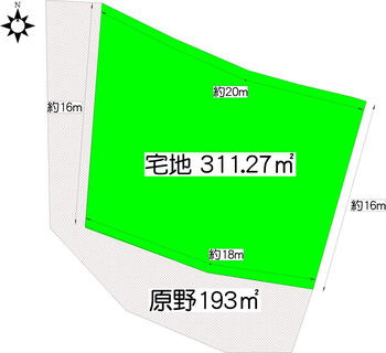 大字高井田（高井田駅）　１３００万円 土地価格1300万円、土地面積504.27m<sup>2</sup> 土地面積約152坪の広さ！