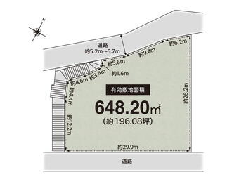 山本台１（山本駅）　５９８０万円 土地価格5980万円、土地面積648.2m<sup>2</sup> 