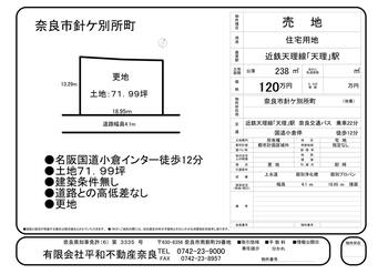 針ヶ別所町　１２０万円 土地価格120万円、土地面積238m<sup>2</sup> 