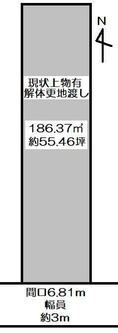 杉浦町（石山駅）　１８９０万円 土地価格1890万円、土地面積186.37m<sup>2</sup> 