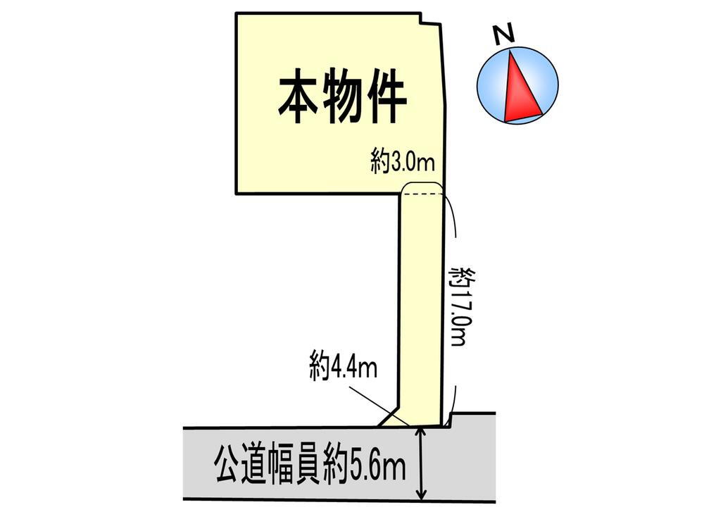 字堀（福知山駅）　９００万円 土地価格900万円、土地面積234.15m<sup>2</sup> (約70.83坪)。前面道路は南側、幅員約5.6mの公道です。