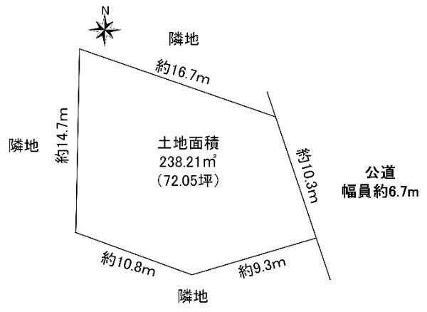 飾磨区英賀宮町２（英賀保駅）　２３５０万円 土地価格2350万円、土地面積238.21m<sup>2</sup> 