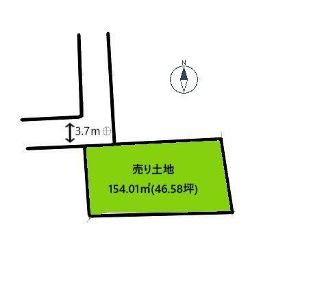 高屋（豊岡駅）　２００万円 土地価格200万円、土地面積154.01m<sup>2</sup> 区画図