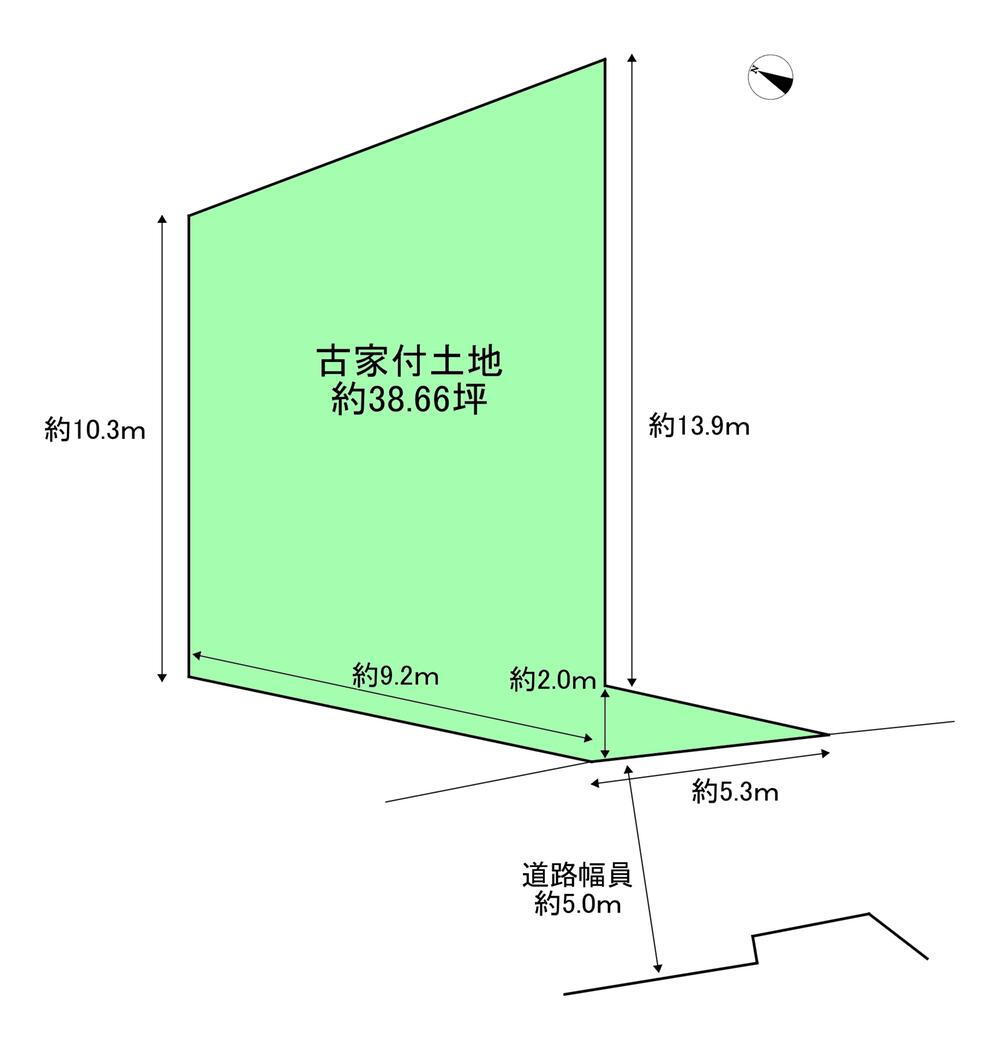 誉田３（古市駅）　９８０万円 土地価格980万円、土地面積127.83m<sup>2</sup> 面積は約38.6坪！