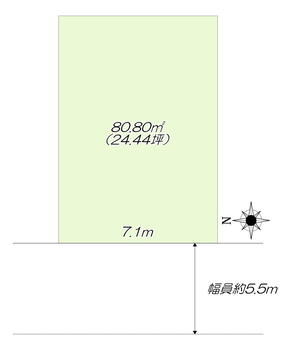 美井元町（香里園駅）　２０８０万円 土地価格2080万円、土地面積80.8m<sup>2</sup> 