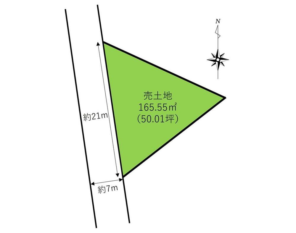 気比　２００万円 土地価格200万円、土地面積165.55m<sup>2</sup> 区画図