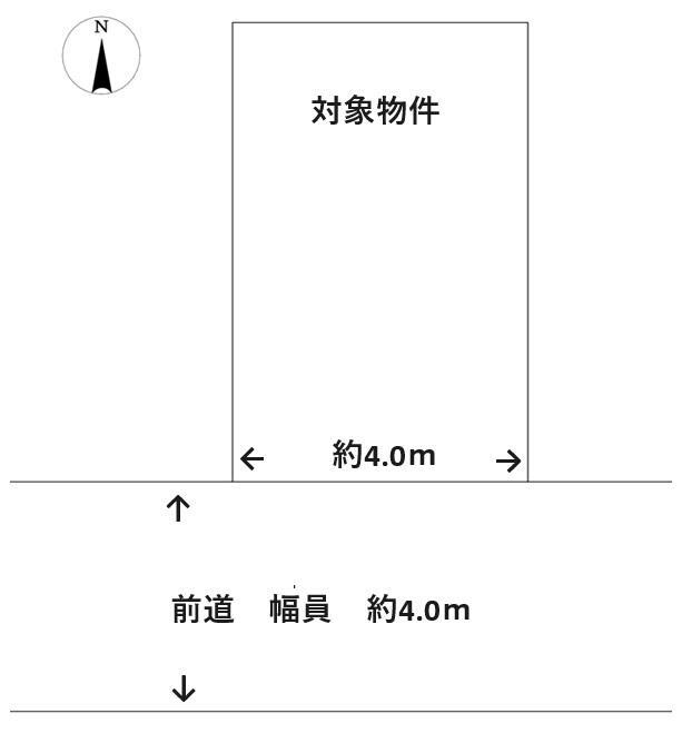 新喜多１（京橋駅）　１９８０万円 土地価格1980万円、土地面積45.3m<sup>2</sup> 区画図