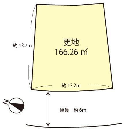 大石中４　５５０万円 土地価格550万円、土地面積166.26m<sup>2</sup> 