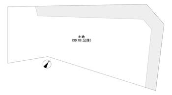 ふじガ丘　６８０万円 土地価格680万円、土地面積130.18m<sup>2</sup> 土地図面