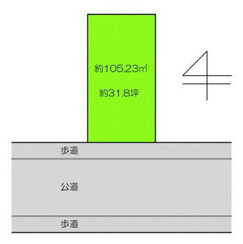 大今里南６（新深江駅）　３９８０万円 土地価格3980万円、土地面積105.23m<sup>2</sup> 