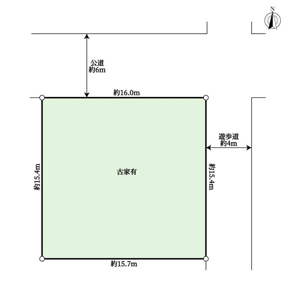水明台１　１９８０万円 土地価格1980万円、土地面積245.51m<sup>2</sup> 地型図